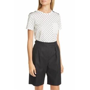 Max Mara Slam Mixed Dot Flower T-Shirt in Ivory